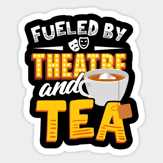 theatre/tea Sticker by CurlyDesigns